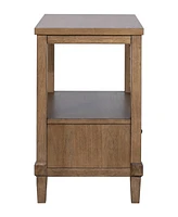 Martha Stewart Collection 22" Wood Salina Wide Woven Cane Nightstand