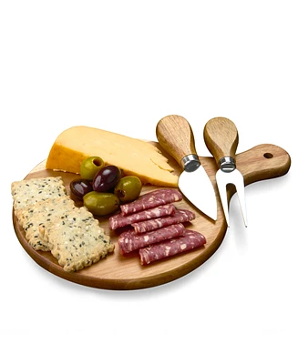 Hammer + Axe Wood Cheese Board and Knife Set