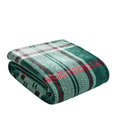 Lucky Brand Plaid Plush Throw, 50" x 70"