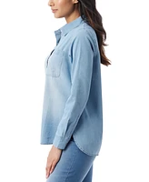 Gloria Vanderbilt Women's Larissa Faded Denim Shirt