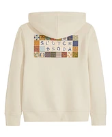 Scotch & Soda Big Boys Graphic Fleece Zip Up Hoodie