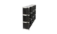 Slickblue Multifunctional 3-Tier Storage Shelf with 9 Compartments, Easy Assembly for Home or Office Use