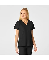 Wink Women's W123 Flex Back Stylized V-Neck Scrub Top