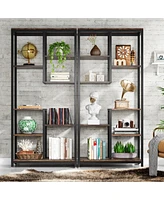 Tribesigns Industrial 8-Shelf Open Bookcase Storage Display Book Shelves, 6-Tier Tall Bookshelf Bookcase