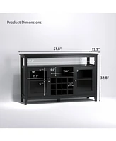 Slickblue Stylish Storage Buffet Cabinet Functional Sideboard for Dining Room or Kitchen