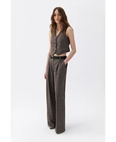 Nocturne Women's Mid Rise Patterned Pants