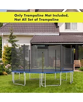 Gymax Replacement Trampoline Mat Jumping Mat Fits 15ft Frame w/ V-Hooks