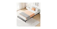gaomon Twin Size Bed Frame, Metal Low Platform Bed Frame, with Wavy Pattern