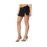 Edikted Women's Selena Asymmetric Wrap Mini Skirt