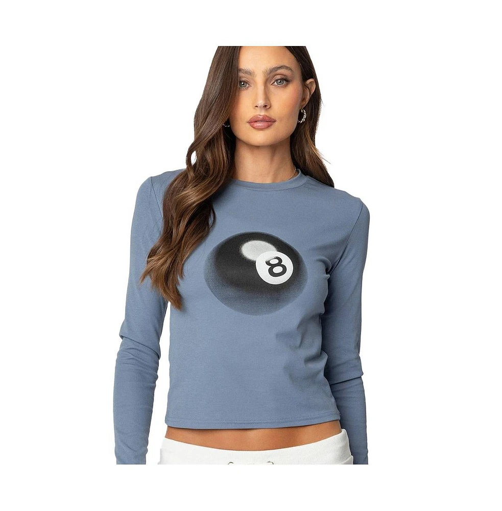 Edikted Women's Magic 8 Long Sleeve T Shirt