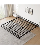 gaomon King Size Bed Frame, Metal Low Platform Bed Frame, with Wavy Pattern, Metal Slat Support