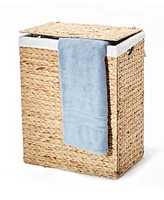 Seville Classics Foldable Water Hyacinth Portable Hamper