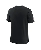 Nike Men's Black Carolina Panthers Nfl Crucial Catch Performance T-Shirt