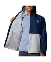 Columbia Men's Navy/Silver Dallas Cowboys Field Bound Omni-Shield Full Zip Jacket