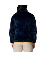 Columbia Women's Navy Michigan Wolverines Fireside Ii Sherpa Full-Zip Jacket