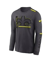 Nike Men's Anthracite New Orleans Saints Volt performance Long Sleeve T-shirt