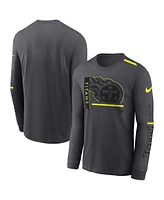 Nike Men's Anthracite Tennessee Titans Volt performance Long Sleeve T-shirt