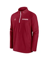 Jordan Men's Crimson Oklahoma Sooners Sideline Coaches Quarter-Zip Jacket