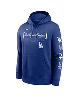 Nike Men's Royal Los Angeles Dodgers Club Stack Pullover Hoodie