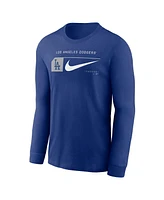 Nike Men's Royal Los Angeles Dodgers Local Logo Swoosh Lockup Long Sleeve T-Shirt