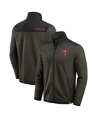 Fanatics Men's Pewter Tampa Bay Buccaneers Color Block Polar Fleece Full-Zip Jacket