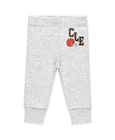 Wear by Erin Andrews Baby Boys and Girls Cleveland Browns Three-Piece Turn Me Around Bodysuits Pant Set