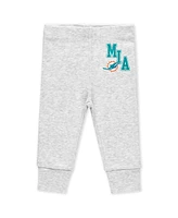 Wear by Erin Andrews Baby Boys and Girls Miami Dolphins Three-Piece Turn Me Around Bodysuits Pant Set