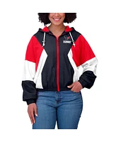 Wear by Erin Andrews Women's Navy Houston Texans Color Block Full-zip Windbreaker Jacket