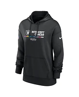 Nike Women's Black Las Vegas Raiders Nfl Crucial Catch Therma Performance Pullover Hoodie