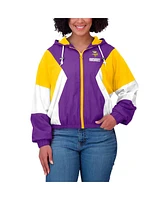 Wear by Erin Andrews Women's Purple Minnesota Vikings Color Block Full-Zip Windbreaker Jacket