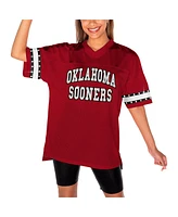 Gameday Couture Women's Crimson Oklahoma Sooners Until Kickoff Rhinestone Fashion T-Shirt