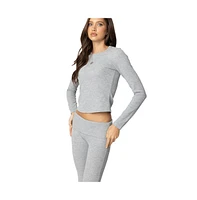 Edikted Women's Sab Waffle Knit Top