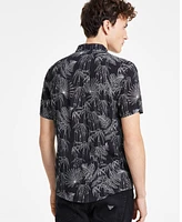 Guess Men's Jungle Snake Printed Short-Sleeve Shirt