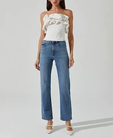 Astr the Label Women's Sarahi Ruffled Strapless Top