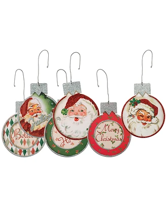 Primitives by Kathy Jolly Santa Ornament Set