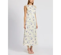 En Saison Women's Petra Floral Lace-Trim Maxi Dress