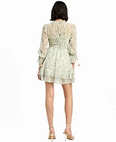 En Saison Women's Marlene Floral Ruffle Mini Dress