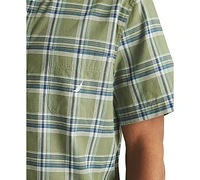 Nautica Men's Plaid Short-Sleeve Button-Down Shirt