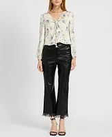 En Saison Women's Petra Floral Tie-Neck Blouse
