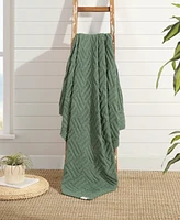 Tommy Bahama Home Chain Basket Knit Throw, 60" X 50"