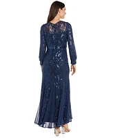 R & M Richards Petite Sequined Gown