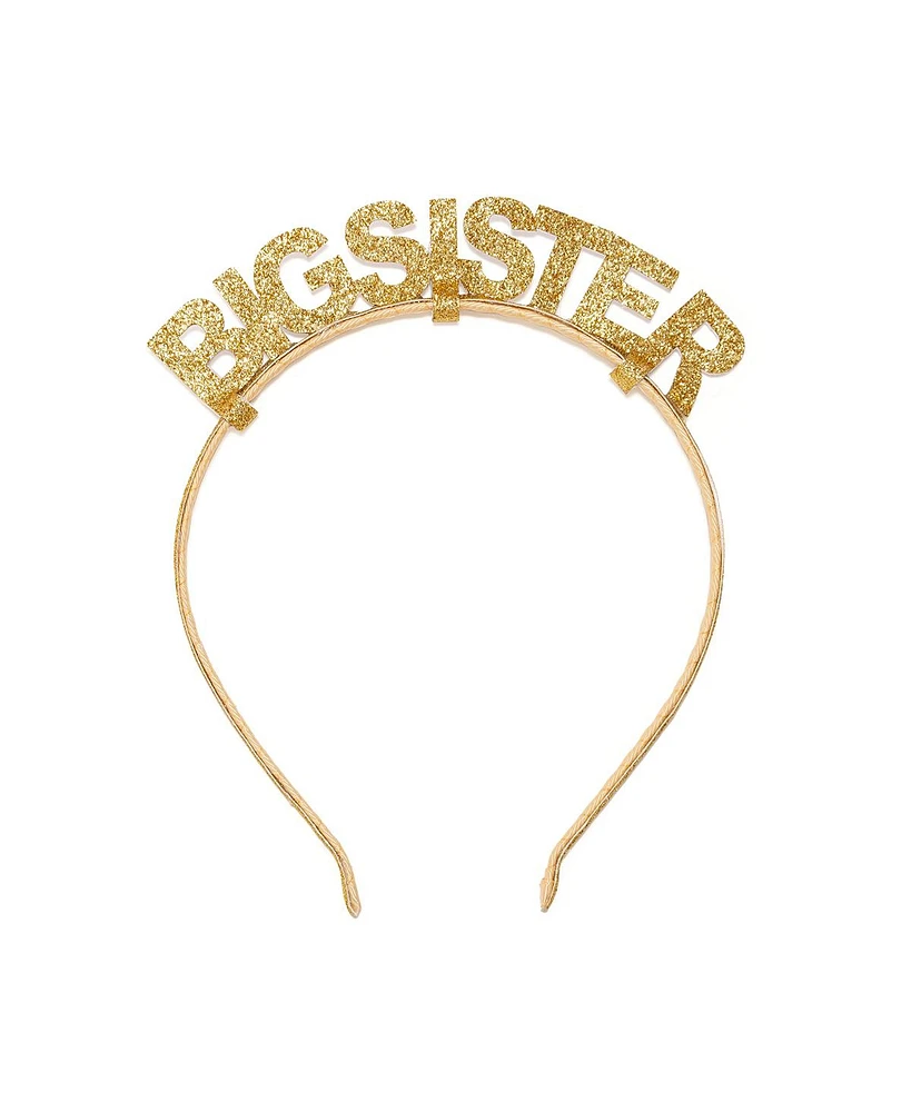 Sweet Wink Child Girl's Gold Big Sister Headband