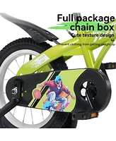 Streamdale Furniture 18 inch sporty kids bike with training wheels and stand Adjustable saddle Suitable for aged 5-10 years tall Height 39-49 inches