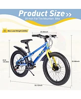 Streamdale Furniture 20 Inch Kids Bicycles, Fat Tire Mountain Bike for Boys and Girls Age 5 + Years, Dual-Disc Brake