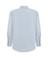 Nocturne Women's Striped Shirt with Shoulder Pad