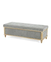 Gray Storage Ottoman