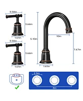 gaomon Classical 8 inch Bathroom Faucet, Bathroom faucets for Sink 3 Holes