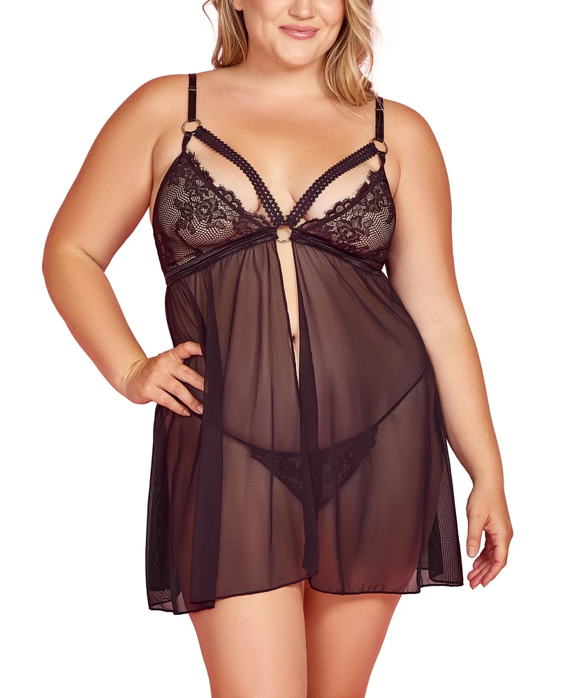 Hautys Plus Babydoll Lingerie Set