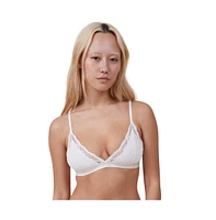 Cotton On Women's Everyday Lace Triangle Padded Bralette