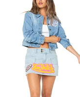 Von Dutch Women's Reverse Pants Denim Jacket, Exclusively at Macy's
